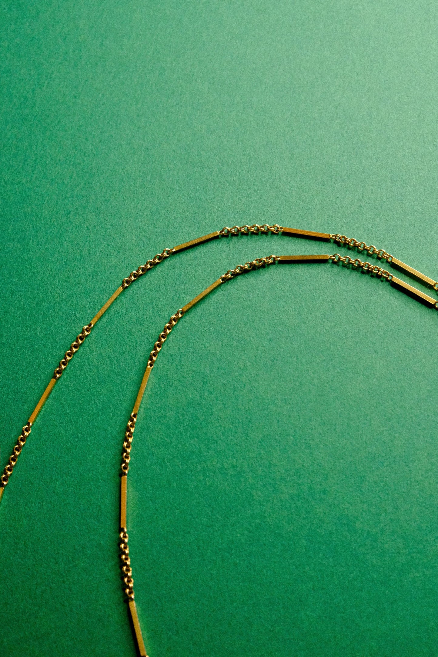 Vintage Gold Fancy Link & Bar Chain Necklace