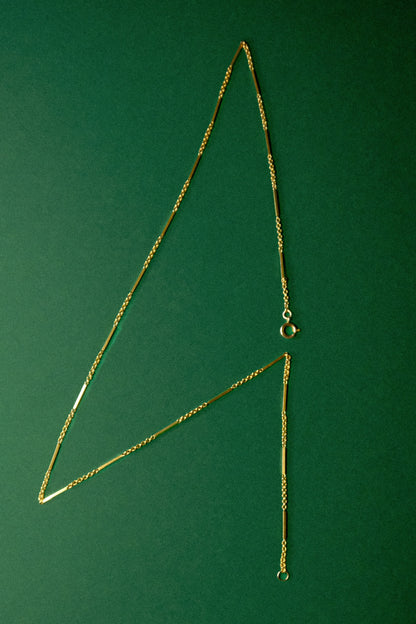 Vintage Gold Fancy Link & Bar Chain Necklace