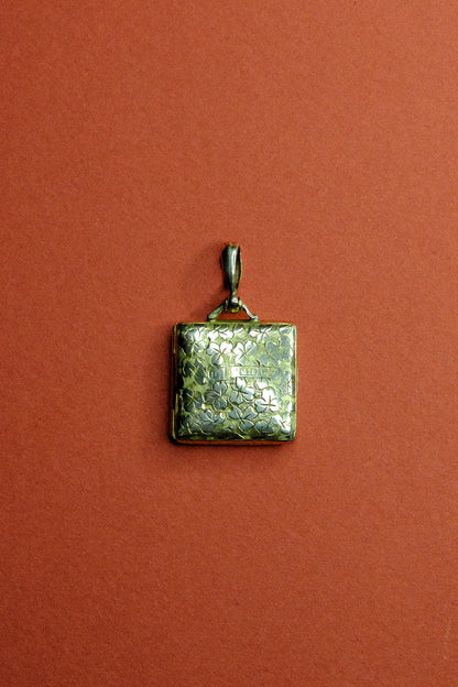 Antique Gold Clover Keep Safe Locket