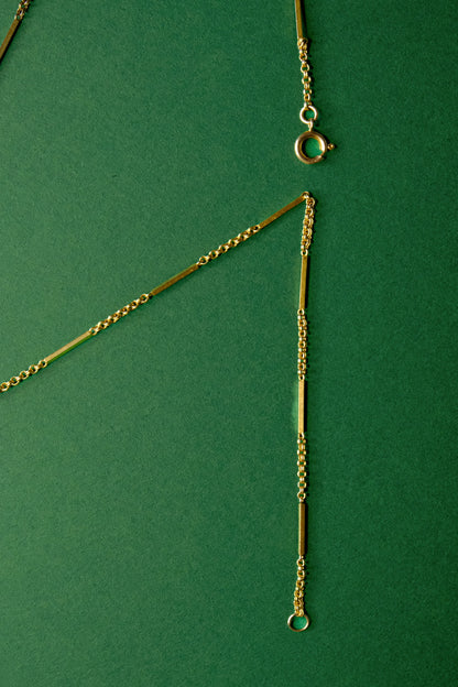 Vintage Gold Fancy Link & Bar Chain Necklace