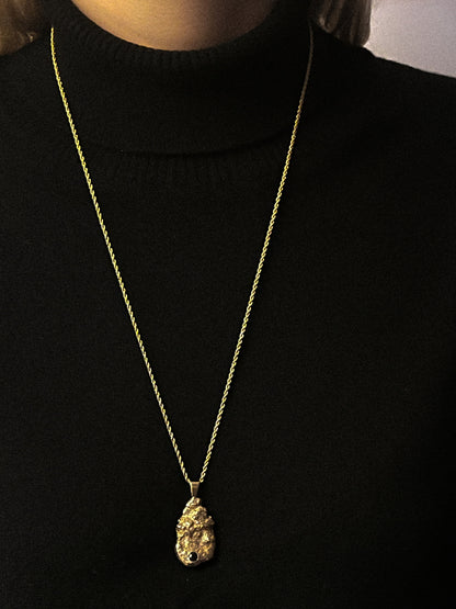 Vintage Rough Gold Nugget Pendant
