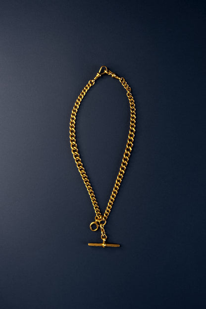 9ct Rose Gold Graduated Albert Chain Necklace